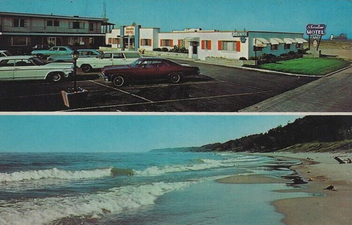 Snyders Shoreline Inn (Shoreline Motel) - Old Postcard